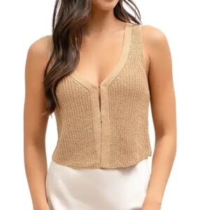 Blu Pepper V-Neck Ribbed Tank